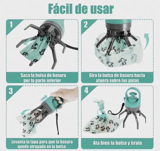 Recogedor Portátil Excrementos mascotas